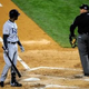 BJ Upton of the Tampa Bay Rays had a few choice words for umpire Fieldin Culbreth.